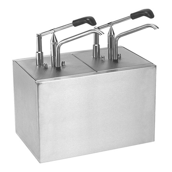 Saus/Dressingbar RVS instelbaar tot 30 g| Cap. GN 2x 1/6-200mm  - 176x162(h)mm