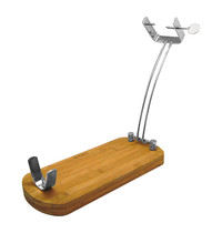 EMGA Hamklem RVS inklapbaar | Met bamboe voet | 370x170x370(h)mm EMGA Hamklem RVS inklapbaar | Met bamboe voet | 370x170x370(h)mm