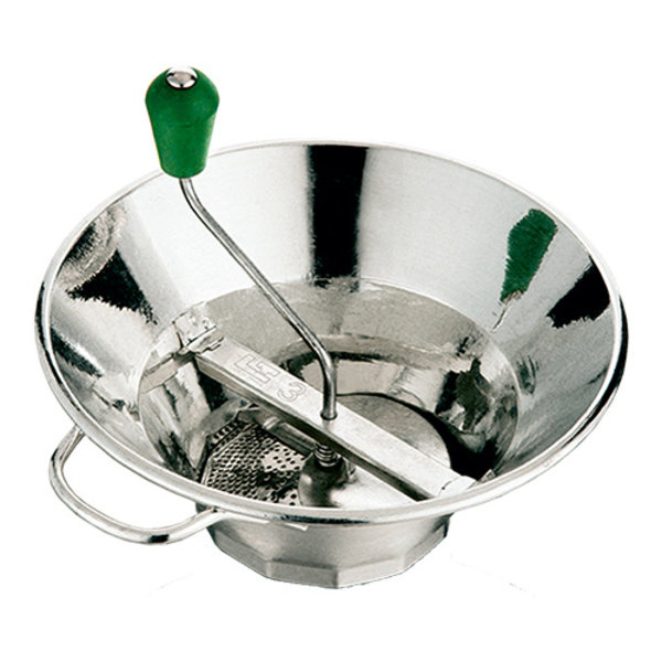 Groentezeef vertind met 3 zeven 1,5 - 2,5 - 4 mm gaatjes | Zeef Ø14cm  | Ø31x25(h)cm
