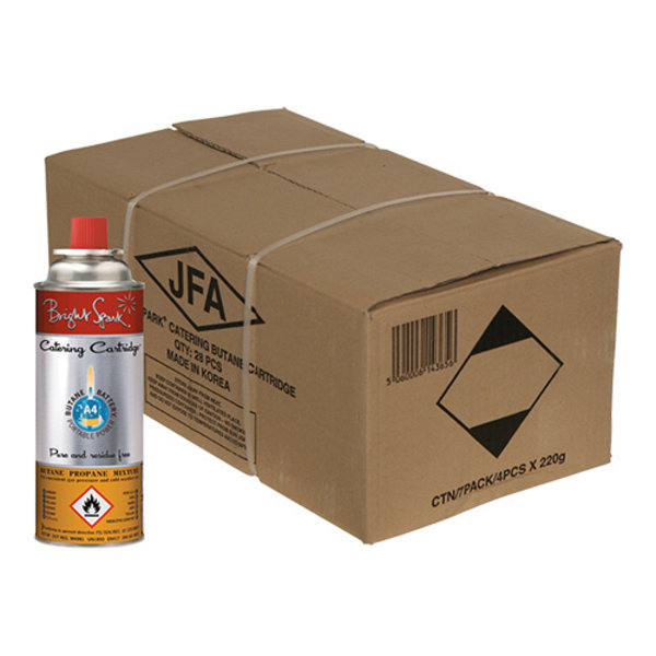 Gasbussen | A4 | Voor o.a. Koks-/Gasbranders & Rechauds |  28 Stuks (220gr)