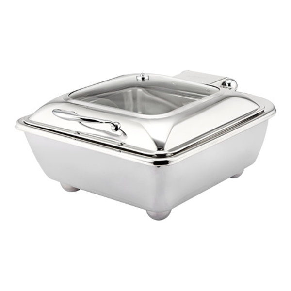 Chafing dish elektrisch RVS vierkant 5,5L | Incl. elektr. verhittingselement | 360W | 480x400x240(h)mm