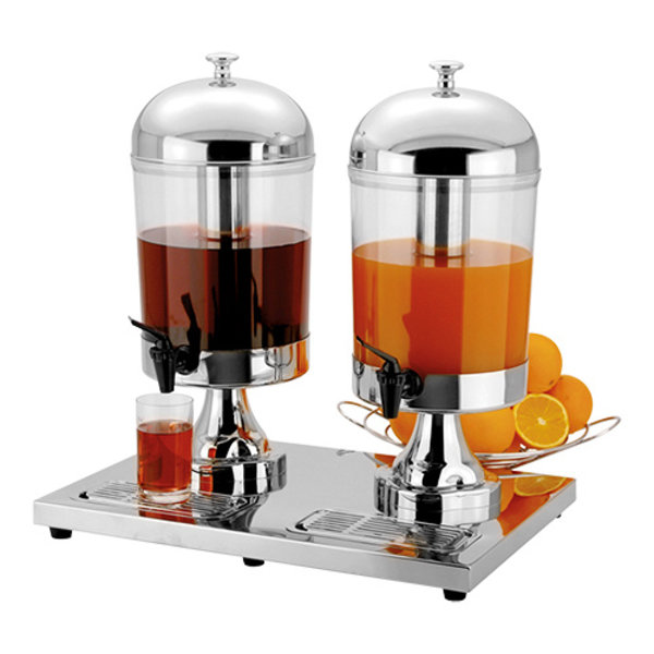 Drankendispenser | RVS | 2x 4L | Passief Koelbaar | 540x360x550(h)mm