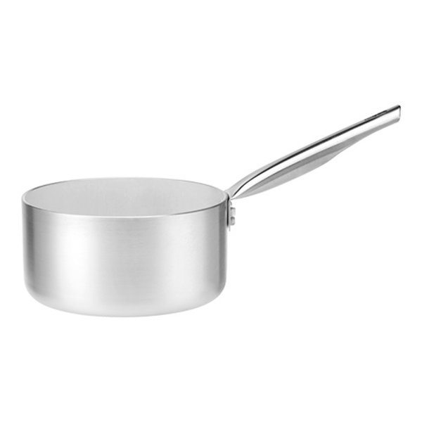Steelpan RVS | 2 liter | Met RVS handgreep | Ø18x9(h)cm