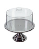 EMGA Taartstandaard | RVS | Transparante Kunststof | Afdekkap | Ø330x370(h)mm 
