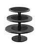Silikomart Taartstandaard | Zwart | Kunststof | Draaivoet | 3 Etages | Ø 200/300/350mm 