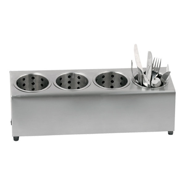 Bestekuitgifte Unit | RVS | Incl. RVS Bekers | 490x170x180(h)mm
