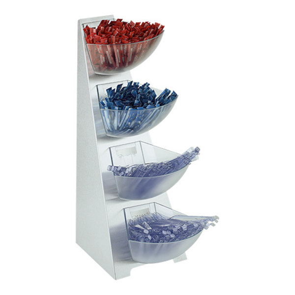 Buffetstandaard | RVS | 4 Kunststof Inzetten | 1+1+1+1L | 190x310x530(h)mm
