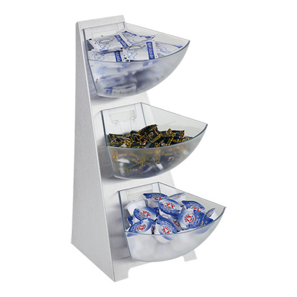 Buffetstandaard | RVS | 3 Kunststof Inzetten | 1+1+1L | 190x240x280(h)mm