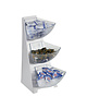 EMGA Buffetstandaard | RVS | 3 Kunststof Inzetten | 1+1+1L | 190x240x280(h)mm 