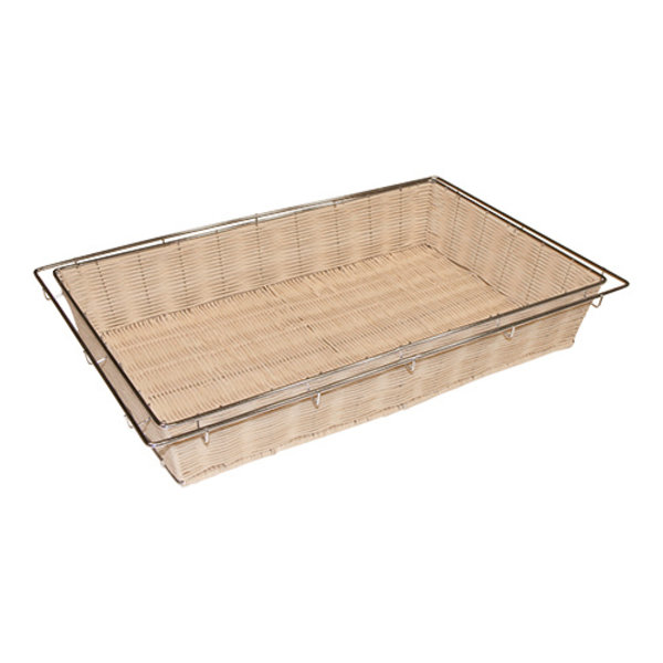Broodmand | Polyrattan | Verchroomd | GN 1/1 | 530x325x80(h)mm