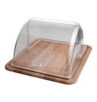 EMGA Serveerplateau hout met polycarbonaat kap 310x370x190(h)mm EMGA Serveerplateau hout met polycarbonaat kap 310x370x190(h)mm