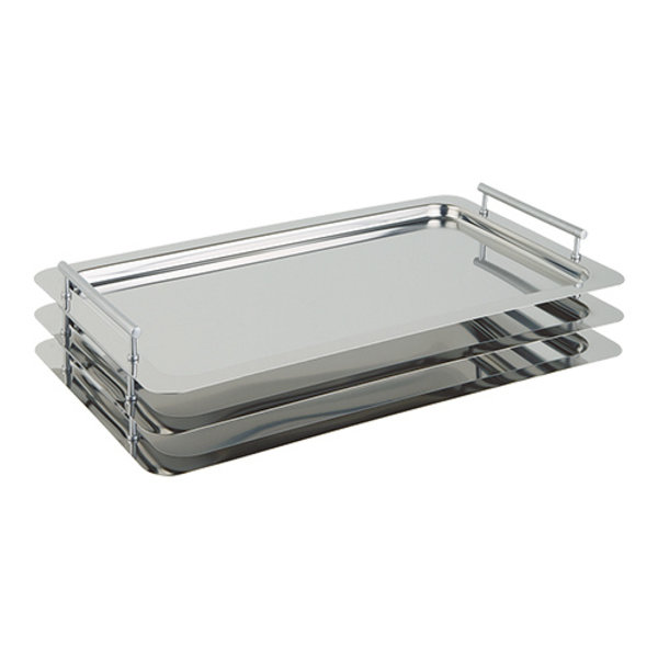 Serveerplateau | RVS | Stapelbaar | Handgrepen | 1/1 GN