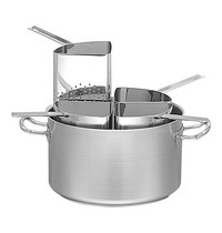 Pujadas Pasta-kookpan RVS compleet met 4 RVS pastakookmanden | 20,2 liter | Ø35x21(h)cm