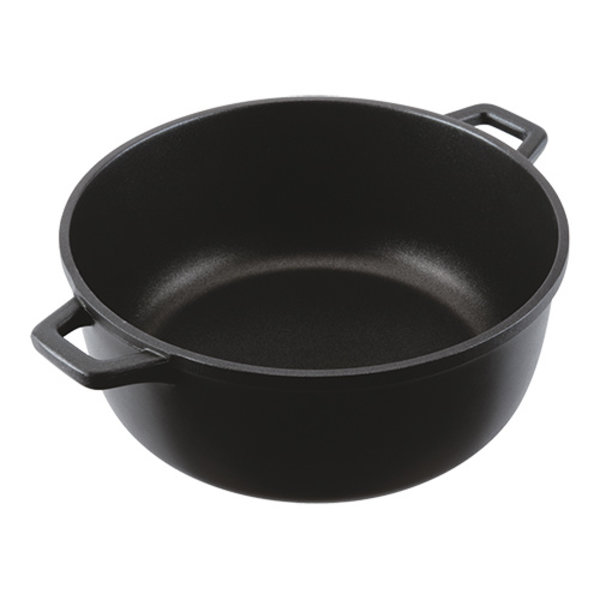 Braadpan aluminium met grepen | Ø32x14(h)cm