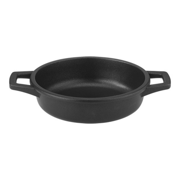 Braadpan aluminium met grepen | Ø16x5(h)cm