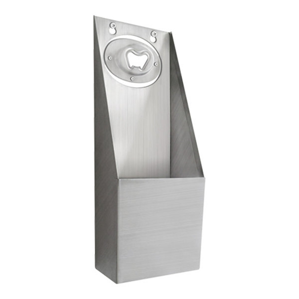 Flesopener | RVS | Opvangbak Wandmodel | 300(h)mm