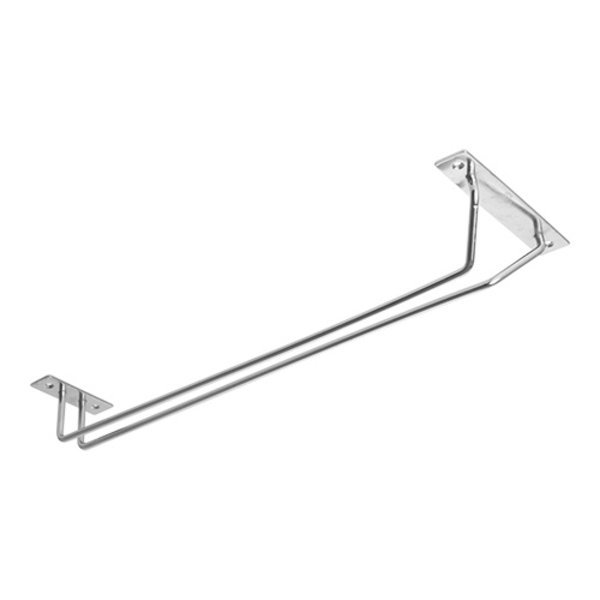 Glazen Ophangrek | RVS | Plafondmodel | Opening 90mm | Lengte 460mm