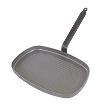 De Buyer Grillpan plaatstaal' geribbeld rechthoekig 38x26cm