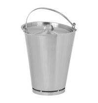 EMGA Emmer RVS met stootrand en maatverdeling 15L -  Ø35x35(h)cm 