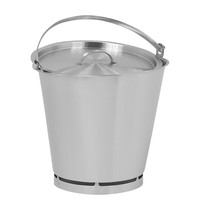EMGA Emmer RVS met stootrand en maatverdeling 10L -  Ø31x27(h)cm 