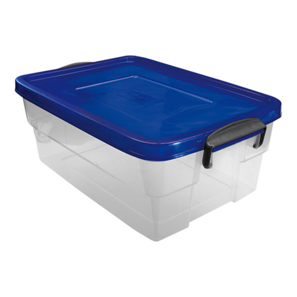 Voedselcontainer kunststof incl deksel met beugels 38 liter 59x40x20(h)cm
