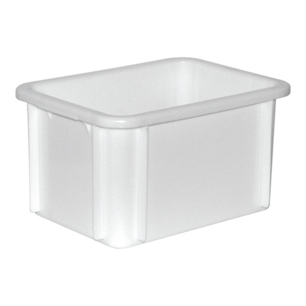 Stapelbak kunststof wit 15 liter 39,5x29,5x21,5(h)cm