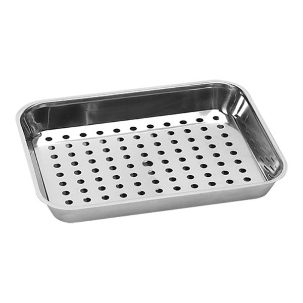 Vlees/lekbak RVS  32x23x5,5(h)cm