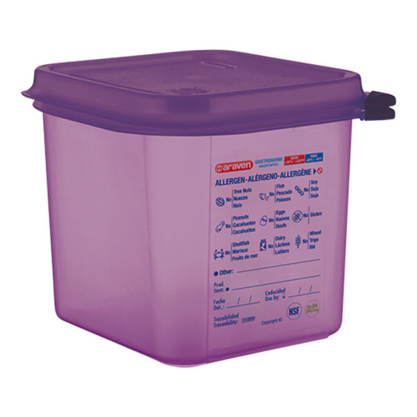 Voedseldoos | Anti-allergeen | 2.6L | 1/6GN | 176x162x150(h)mm