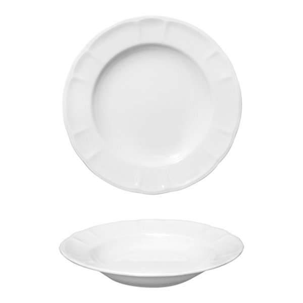 Bord | LONDRA | Porselein | Wit | Per Stuk | Ø230x38(h)mm