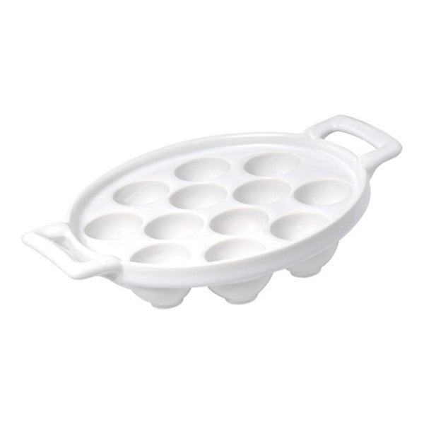 Slakkenschaal | Porselein | Met Grepen | 12 Gaten | Ø160mm