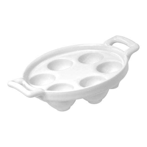 Slakkenschaal | Porselein | Met Grepen | 6 Gaten | Ø130mm