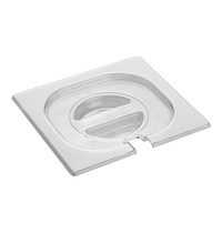CaterChef Gastronorm Deksel | Polycarbonaat | Lepel Uitsparing | 1/6GN | 176x162mm