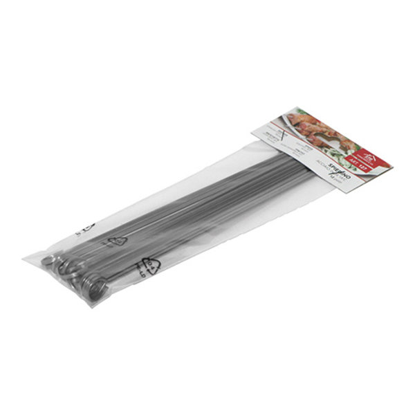 Sateh-spies | RVS | Vast Oog | 12 Stuks | 300(l)mm