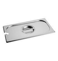 CaterChef Gastronorm deksel RVS met lepel uitsparing | 1/3 GN | 325x176mm 