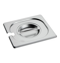 CaterChef Gastronorm deksel RVS met lepel uitsparing | 1/6 GN | 176x162mm 