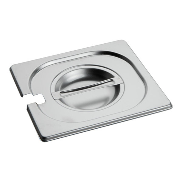 Gastronorm deksel RVS met lepel uitsparing | 1/6 GN | 176x162mm