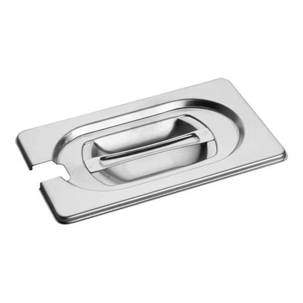 Gastronorm deksel RVS met lepel uitsparing | 1/9 GN | 176x108mm