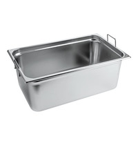 CaterChef Gatronorm bak RVS met grepen | 27,8 liter | 1/1 GN | 530x325x200(h)mm