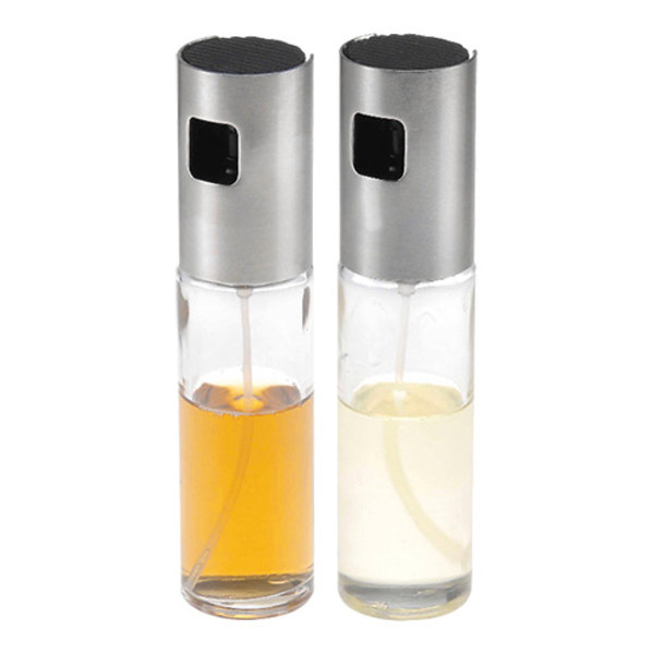 Olie/Azijn | Verstuiver | RVS/Glas | 0.1L | Ø40x180(h)mm