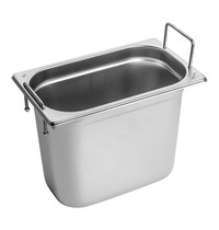 EMGA Gastronorm bak RVS met verzonken grepen | 1/4GN | 265x162x200(h)mm EMGA Gastronorm bak RVS met verzonken grepen | 1/4GN | 265x162x200(h)mm