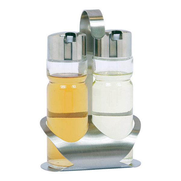 Menage | 2-delig | RVS/Glas | 190(h)mm