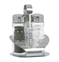 EMGA Menage 3 delig RVS/Glas 12(h)cm EMGA Menage 3 delig RVS/Glas 12(h)cm