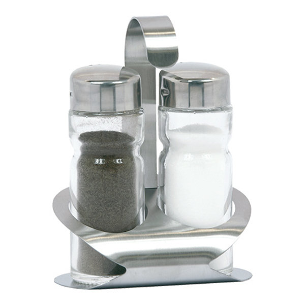 Menage | 2-delig | RVS/Glas | 120(h)mm