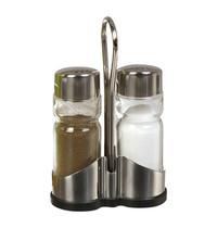 EMGA Menage 2-delig RVS/Glas 13(h)cm EMGA Menage 2-delig RVS/Glas 13(h)cm