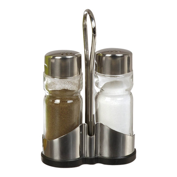 Menage | 2-delig | RVS/Glas | 130(h)mm