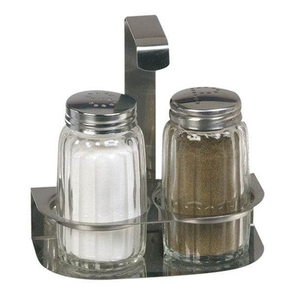 Menage | 2-delig | RVS/Glas | 110(h)mm