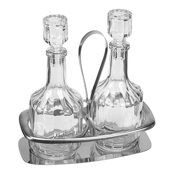 Menage | 2-delig | RVS/Glas | 170(h)mm