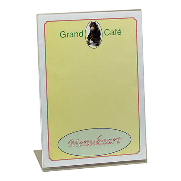 Menu Standaard | A4 | Transparant Plexiglas | 210x310(h)mm