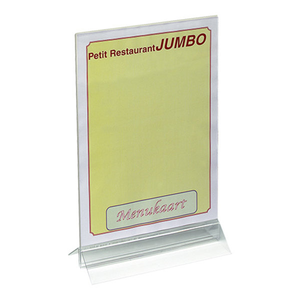 Menu Standaard | A4 | Transparant Plexiglas | 230x325(h)mm