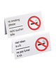 EMGA Tafelbordje | Niet Roken a.u.b. | Kunststof | 2-zijdig | 130x65(h)mm 